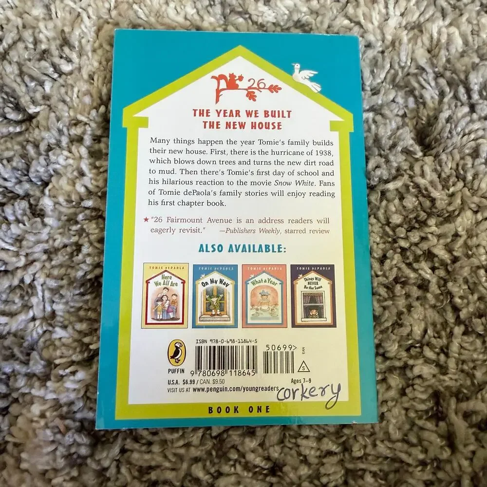 Tomie DePaola 26 Fairmont Avenue Memoir Book Paperback Newbury Honor